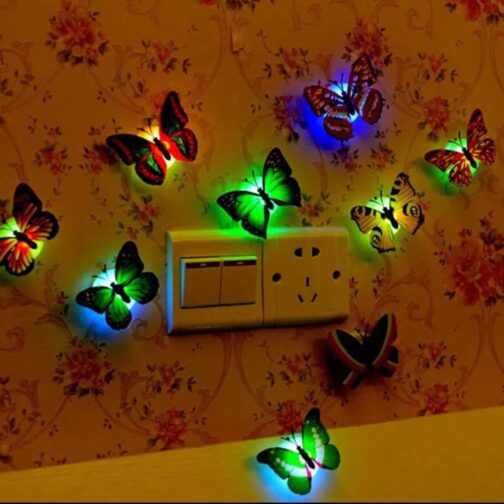 5 PCS Wall Lamp Small colorful Luminous Butterfly Night Light Led Decorative