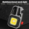 LED Portable Keychain Flashlight Outdoor Camping COB Work Light Emergency Lighting With Window Hammer Bottle Opener Lamp - Image 7