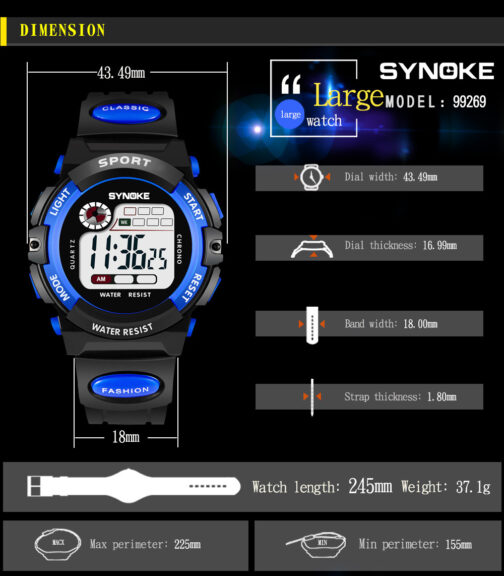 Student Children's Electronic Watch Sports Waterproof Watch - Image 8