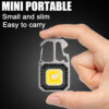 LED Portable Keychain Flashlight Outdoor Camping COB Work Light Emergency Lighting With Window Hammer Bottle Opener Lamp