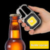LED Portable Keychain Flashlight Outdoor Camping COB Work Light Emergency Lighting With Window Hammer Bottle Opener Lamp - Image 11