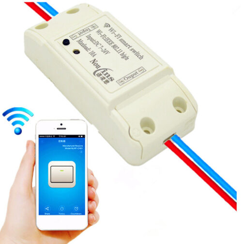 7-24V WiFi Wireless Mobile APP Remote Control Smart Socket Power Switch 10A